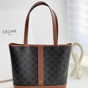 셀린느 (블랙프라임) 카바스 토트백 소형 캔버스 블랙프라임 브라운 115082