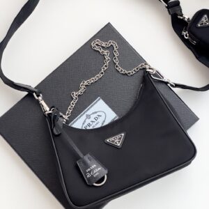 프라다 (블랙프라임) 호보 백팩 나일론 블랙 BH204