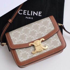 셀린느 (블랙프라임) 트리옴프 크로스백 캔버스, 레더 트리옴프 패턴 베이지 188882