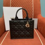 디올 (OC) 디올 미니 토트백 Mini 레더 퀼팅 블랙 1325