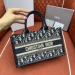 디올 (OC) 북 토트 미니 토트백 Mini 캔버스, 가죽 로고 패턴 블랙 1326