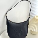 셀린느 (블랙프라임) 블랙프라임 작은 호보백 레더 로고 블랙 117253