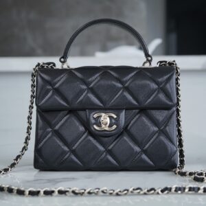 샤넬 (팬더) 켈리 박스 블랙 소가죽