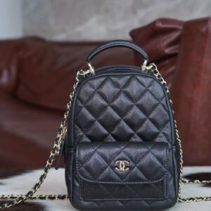 샤넬 (팬더) 24C 미니 백팩 블랙 골드