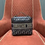 디올 (OC) 디올 트래블 화장품 파우치 캔버스 로고 패턴 블랙 5480