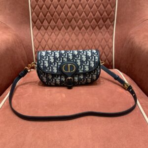 디올 (OC) 바비 백 크로스백 디올 로고 패턴 블루 9327