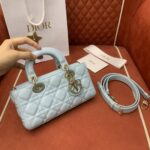 디올 (OC) 디조이 미니 백 Mini 리얼 양가죽 퀼팅 블루 0613