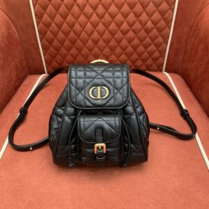 디올 (OC) 디올 카로 미니 백팩 Mini 소가죽 퀼팅 블랙 6302