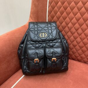 디올 (OC) 카로 미디움 백팩 미디움 양가죽 퀼팅 블랙 6301
