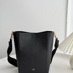 셀린느 (블랙프라임) 샹글 버킷 미니 버킷백 Mini 레더 블랙 189303