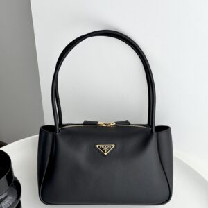 프라다 (블랙프라임) 리-나일론 숄더백 미디움 Re-Nylon 블랙 BA444