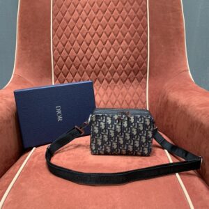 디올 (OC) 디올 남성 카메라백 오블리크 패턴 고야딘 캔버스 오블리크 패턴 네이비 2119