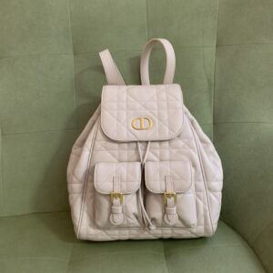디올 (OC) 카로 미디움 백팩 미디움 양가죽 골드 하드웨어 핑크 6301