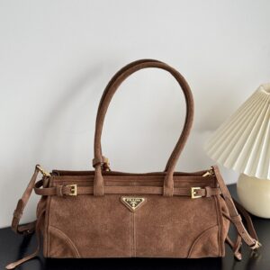 프라다 (블랙프라임) 소프트 룩스 미니 스웨이드 토트백 Mini 스웨이드 브라운 BA426