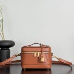 셀린느 (블랙프라임) 바니티 케이스 화장품 가방 레더 블랙프라임 브라운 119463