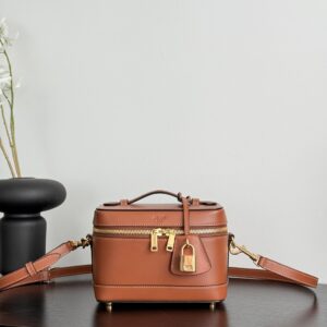 셀린느 (블랙프라임) 바니티 케이스 화장품 가방 레더 블랙프라임 브라운 119463