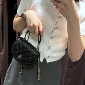 샤넬 (팬더) 손잡이 체인 미니백 블랙