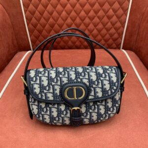 디올 (OC) 디올 바비 이스트-웨스트 백 토트백 오블리크 패브릭 오블리크 패턴 핑크, 블루 9335