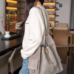 샤넬 (팬더) 하이엔드 감성 스웨이드 호보백 블랙