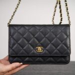 샤넬 (팬더) 24k woc 발재 패키지 블랙 소가죽