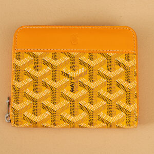 고야드 (리미티드) 마티농 미니 지갑 Mini 고야딘 캔버스 리미티드 에디션 옐로우 8511