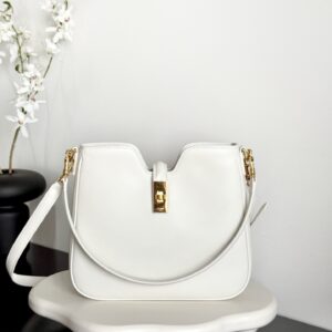 셀린느 (블랙프라임) 16 소프트 호보 백 호보백 레더 화이트 120693