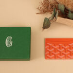 고야드 (리미티드) 리미티드 초클래식 더블 포켓 카드 지갑 고야딘 캔버스 리미티드 에디션 오렌지 8501