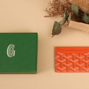 고야드 (리미티드) 리미티드 초클래식 더블 포켓 카드 지갑 고야딘 캔버스 리미티드 에디션 오렌지 8501