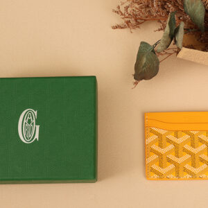 고야드 (리미티드) 더블 포켓 카드 홀더 지갑 고야딘 캔버스 리미티드 노란색 8501