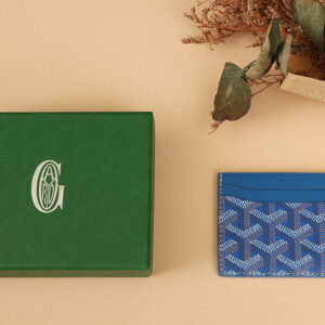 고야드 (리미티드) 더블 포켓 카드 홀더 지갑 고야딘 캔버스 리미티드 블루 8501