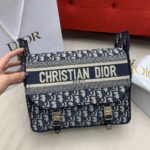 디올 (OC) 캠프 대형 메신저백 대형 캔버스 로고 패턴 아이보리 1240