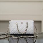 샤넬 (팬더) 25P 볼링백 아이보리 라지드 소가죽