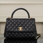 샤넬 (팬더) 코코 핸들 소가죽 블랙