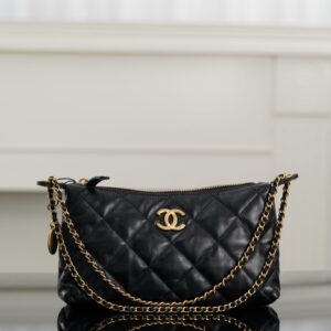 샤넬 (팬더) 25s 호보백 소형 블랙