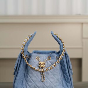 샤넬 (팬더) 호보 백 스몰 청색 캐주얼 데님