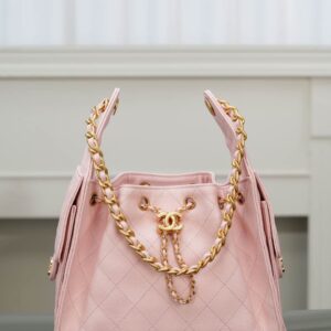 샤넬 (팬더) 25s 스몰 호보 핑크 추첨 물통백