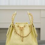 샤넬 (팬더) 25s 스몰 호보 조절 가능한 추리닝 물통백 노란색