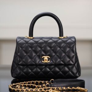 샤넬 (팬더) 코코 핸들 소가죽 블랙