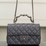 샤넬 (팬더) 23k 가을겨울 신상 더블 C 핸들 CF 깊은 회색 그레이