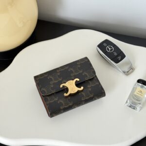 셀린느 (블랙프라임) 락 재킷 카드 홀더 지갑 레더 블랙프라임 블랙 0D653