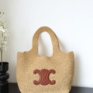 셀린느 (블랙프라임) 여름 바람 라피아 크로셰 비치백 라피아 크로셰 베이지 119632