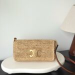 셀린느 (블랙프라임) WOC 체인 숄더백 라피아 체인 베이지 0M432