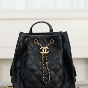 샤넬 (팬더) 25B 시리즈 더블 백 중형 블랙 골드