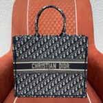 디올 (OC) 북 토트 토트백 대형 고야딘 캔버스 로고 패턴 네이비 1286