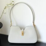 셀린느 (블랙프라임) 카밀 백 미디움 토트백 미디움 레더 금속 잠금장치 화이트 122073