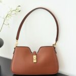 셀린느 (블랙프라임) 카밀 백 레더 골드 잠금 브라운 122073