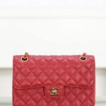 샤넬 (팬더) 클래식 플랩 미니 중국 레드 태牛가죽