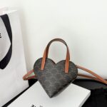 셀린느 (블랙프라임) 티안 하트 미니 토트백 Mini 레더 하트 모양 블랙 0P512