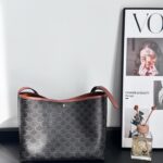 셀린느 (블랙프라임) 소프트 쇼퍼 백 토트백 레더 블랙프라임 블랙 123912