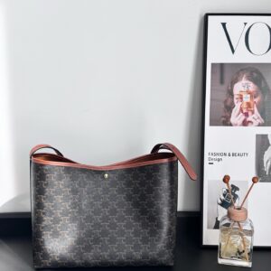 셀린느 (블랙프라임) 소프트 쇼퍼 백 토트백 레더 블랙프라임 블랙 123912